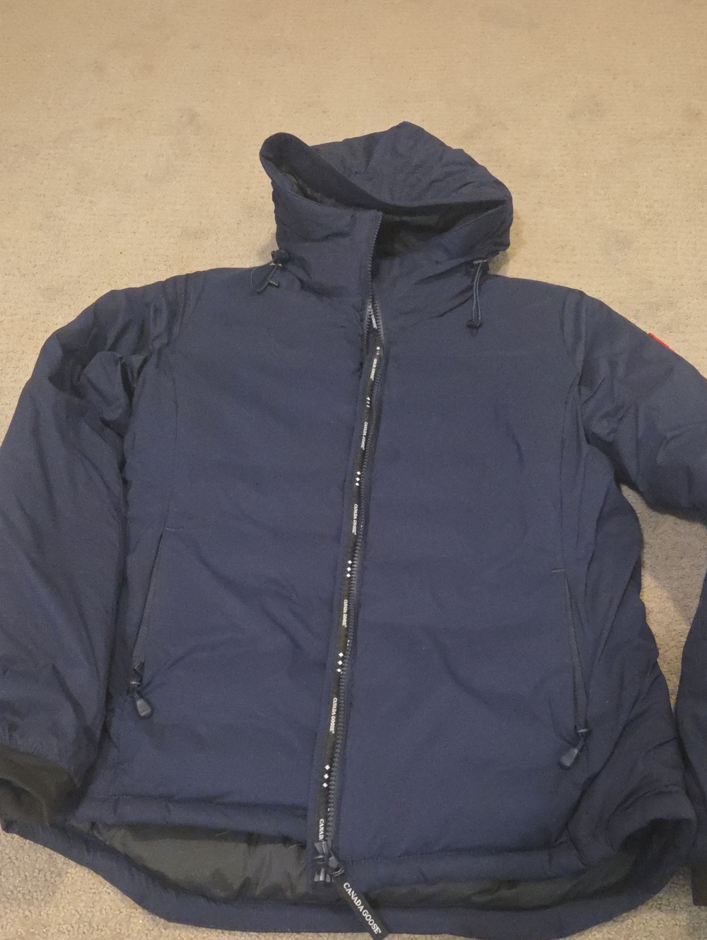 Packable!!!  Canada Goose Navy Hooded Puffer Jacket Packable Artic Program